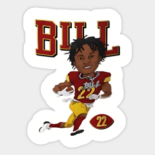 Jacory Croskey-Merritt “BILL” Washington Commanders Caricature Sticker